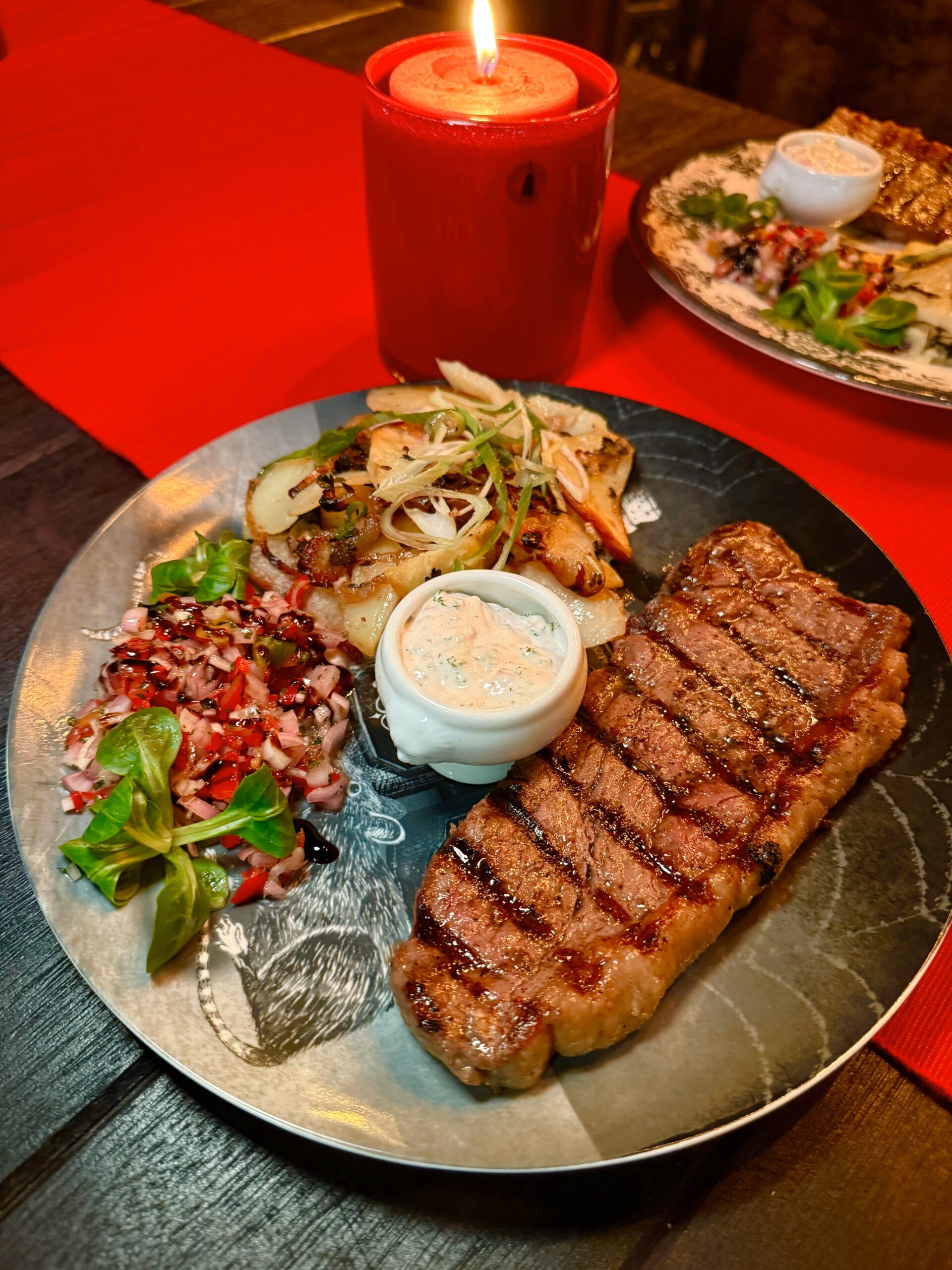 Two Sirloin Steak au Poivre & Bottle of Prosecco